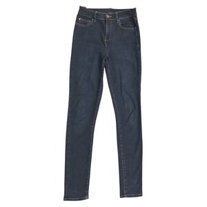 Lole Womens Dark Wash High‎ Rise Skinny Jeans Stretch Denim Size 26